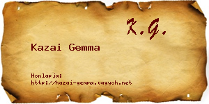 Kazai Gemma névjegykártya